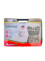 Куфар с инструменти Stahl mayer 108 части + Подарък – USB Фенер - Image 2