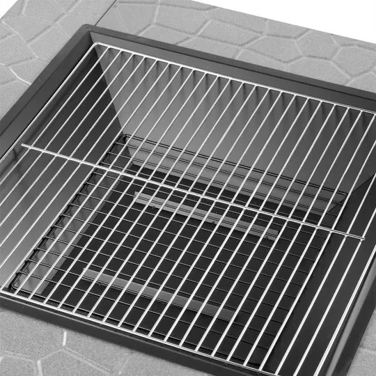 Марка: WerkBull3в1 маса 'Fire Pit' - BBQ, камина, ледарка На стоманен - Image 5