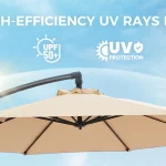 Висококачествен регулируем 300см. градински чадър с 8 ребра и UV защита - Image 4