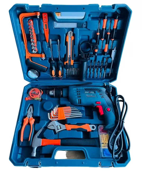 Пробивна бормашина KraftRoyal 1200w. + 111 части Куфар с инструменти - Image 3
