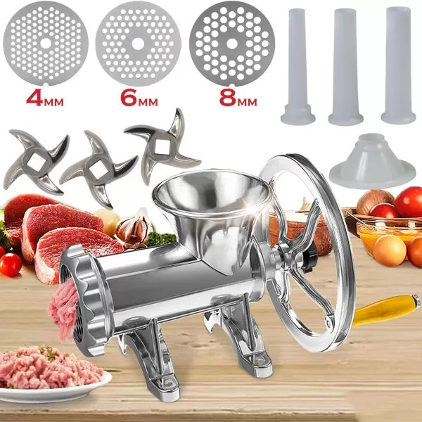 Месомелачка алуминиева отливка №32 с лагери, ножове и решетки