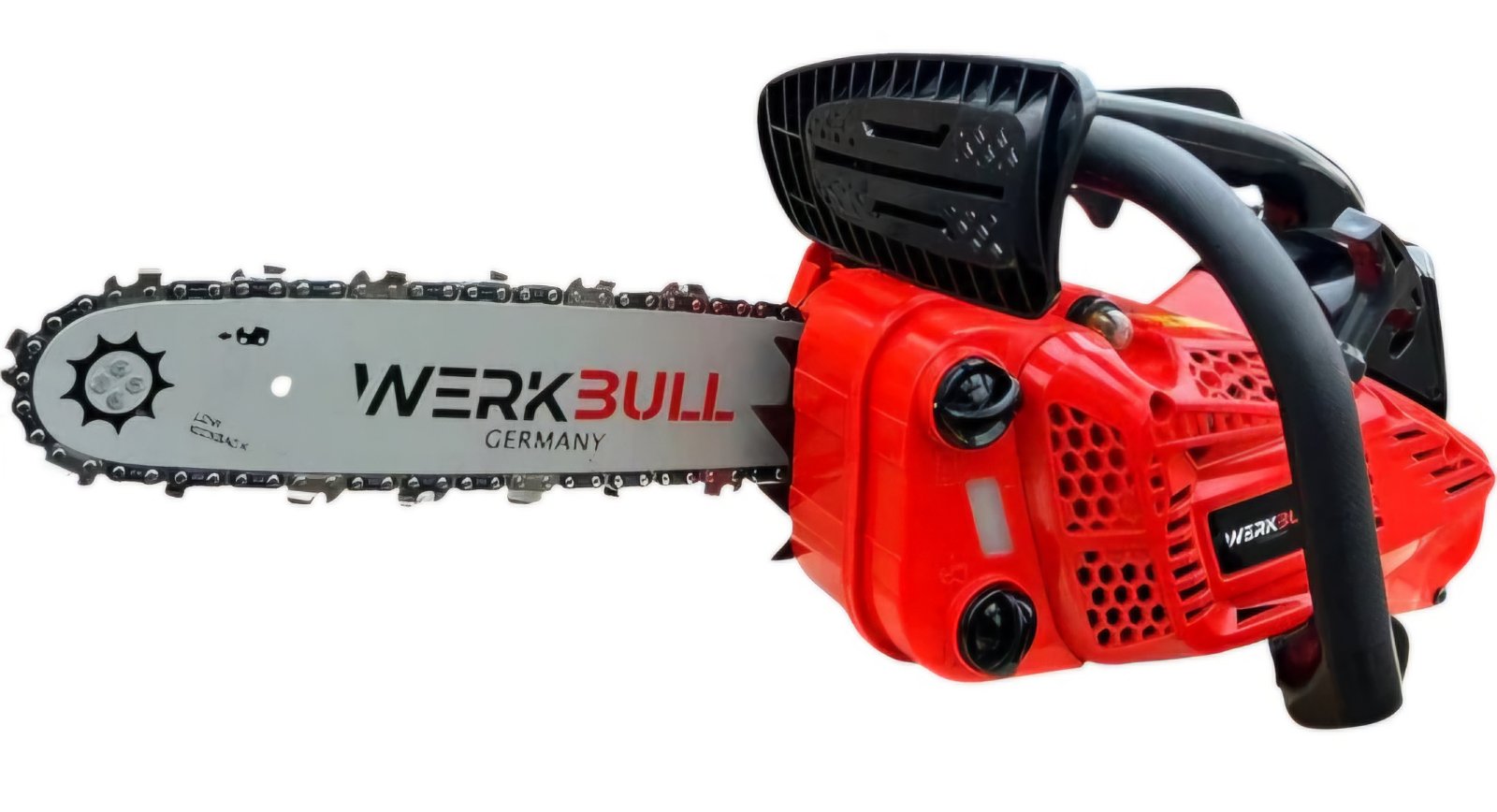 Немска Бензинова Резачка за Дърва WerkBull 45куб. 2.8к.с + две вериги, 30 см шина - Image 2