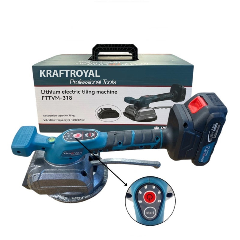 Немска акумулаторна вендуза за плочки 36V – 2 БАТ. 8AH KRAFTROYAL с вградена нивелация