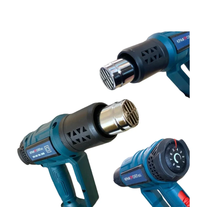 Електрически Пистолет за Горещ въздух 2000 вата. KraftRoyal с 8 степени на работа