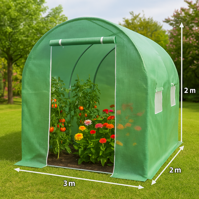 Тунелна оранжерия Mar-Pol 3x2x2 м (6 м²) – Идеална за градинари и производители