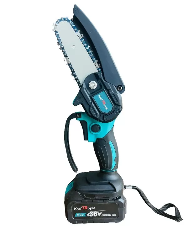 Мини акумулаторна безчеткова резачка KraftRoyal – Трион на батерии 36V с 2 вериги - Image 3