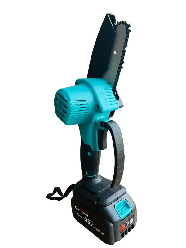 Мини акумулаторна безчеткова резачка KraftRoyal – Трион на батерии 36V с 2 вериги - Image 4