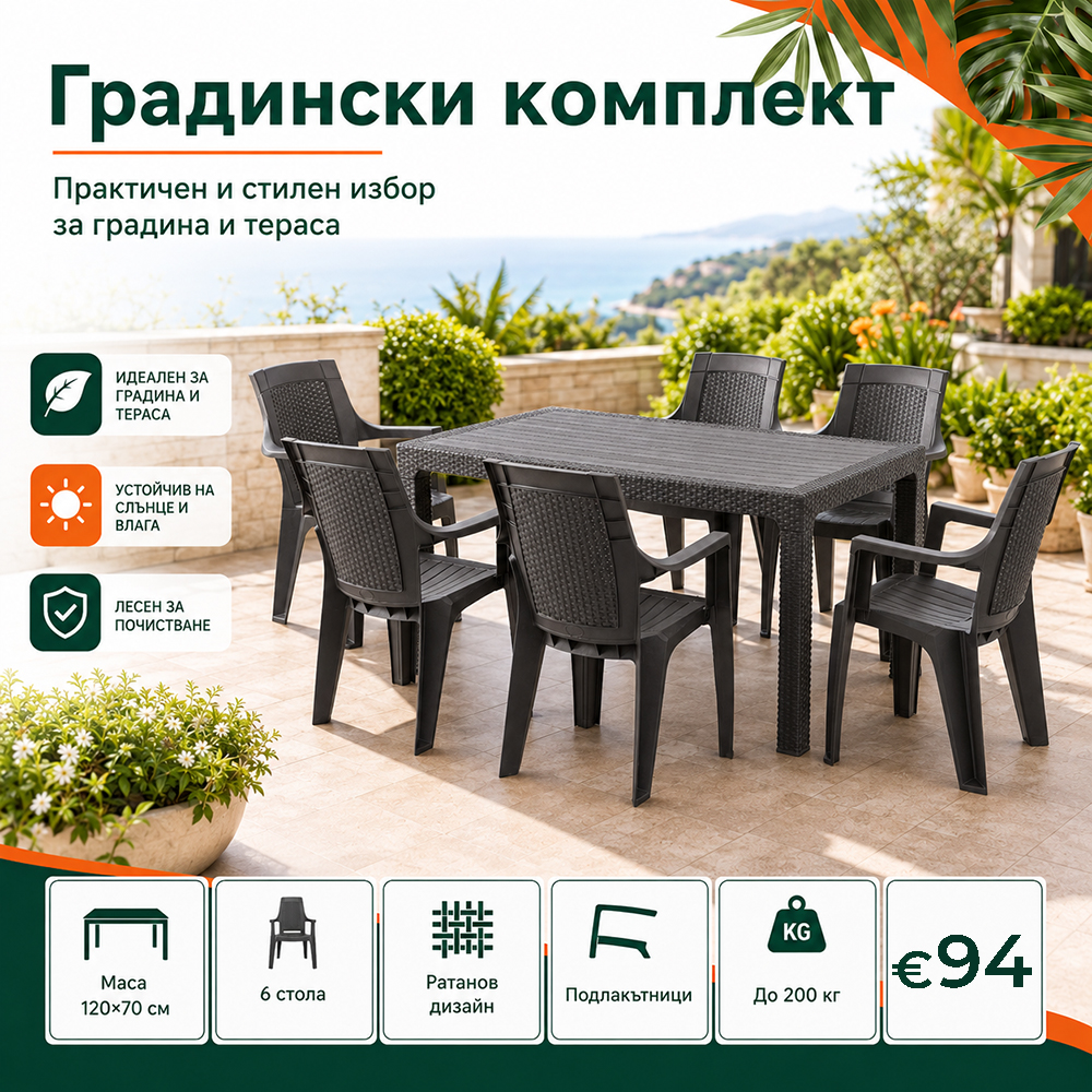 Градински комплект Белидие