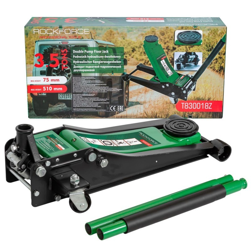 Нископрофилен крик RockForce 3.5T – 75–510 мм, професионален