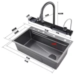 Smart Sink V1 2025 – Смарт кухненска мивка с LED дисплей и аксесоари - Image 3
