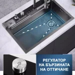 Smart Sink V1 2025 – Смарт кухненска мивка с LED дисплей и аксесоари - Image 9