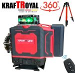 Професионален 4D лазерен нивелир KRAFTROYAL – зелен лазер, 360° - Image 2