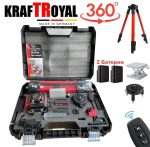 Професионален 4D лазерен нивелир KRAFTROYAL – зелен лазер, 360° - Image 3