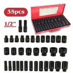 Комплект ударни вложки 1/2″ KRAFTROYAL – 35 части (8–32 мм)