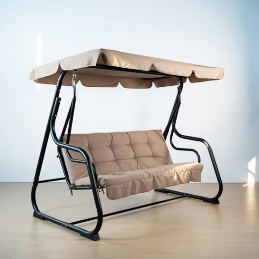 Градинска люлка 3-местна с функция сън сенник и релакс