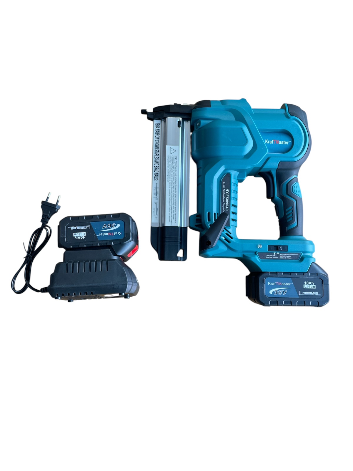 Акумулаторен такер KraftMaster 36V с 2 батерии 10Ah – Професионална мощност без кабели