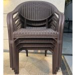 Градински комплект Bamboo Pro – Маса 90×150 см + 6 стола с двоен преден крак - Image 12